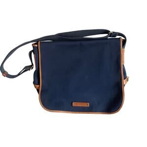 Vintage Dooney & Bourke Made in USA Navy Messenger Crossbody Heritage Bag Blue